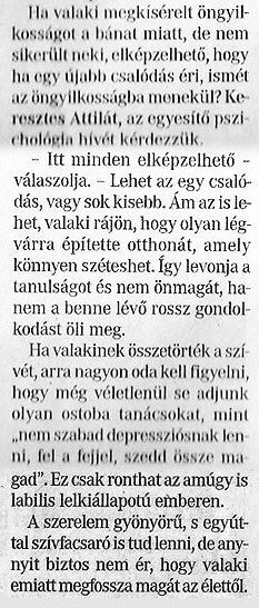 Publikációk, cikkek, Keresztes Attila
