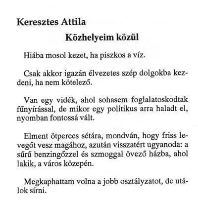 Publikációk, cikkek, Keresztes Attila